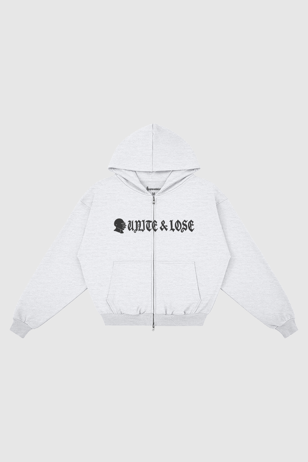 unite & lose zip hoodie – Vorderansicht – Light Gray