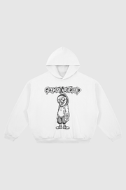 wastebag hoodie – Vorderansicht – White