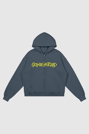 out of 2 hoodie – Vorderansicht – Grey Blue