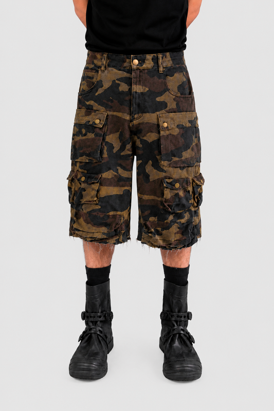 camouflage cargo shorts