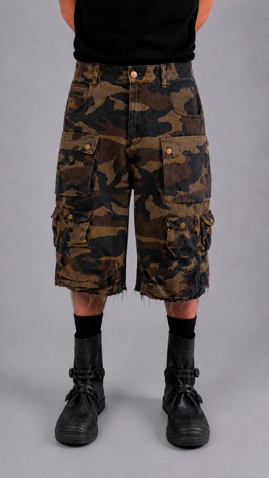 AW25 B*NDESWEHR | Camouflage Cargo Shorts