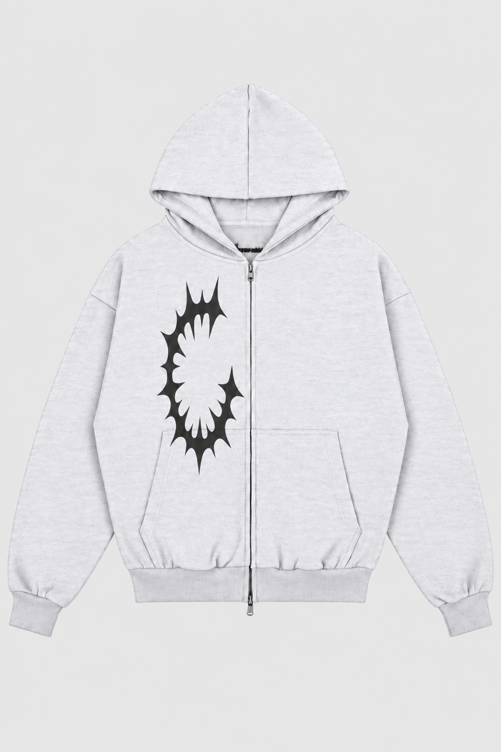 sigil zip hoodie – Vorderansicht – Light Gray